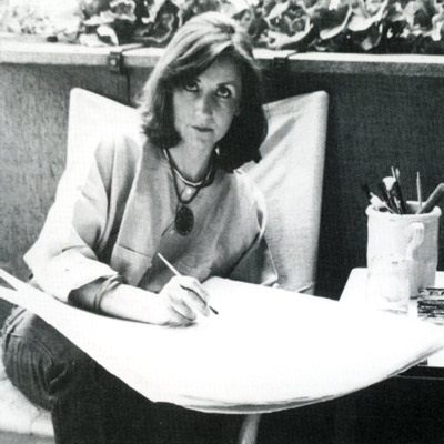 Sery Colombo mentre dipinge